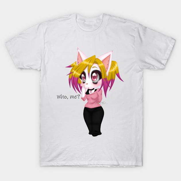 Who, Me? T-Shirt by BinkaKittyArtwork